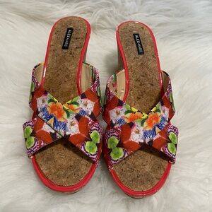 Floral Cork Wedges